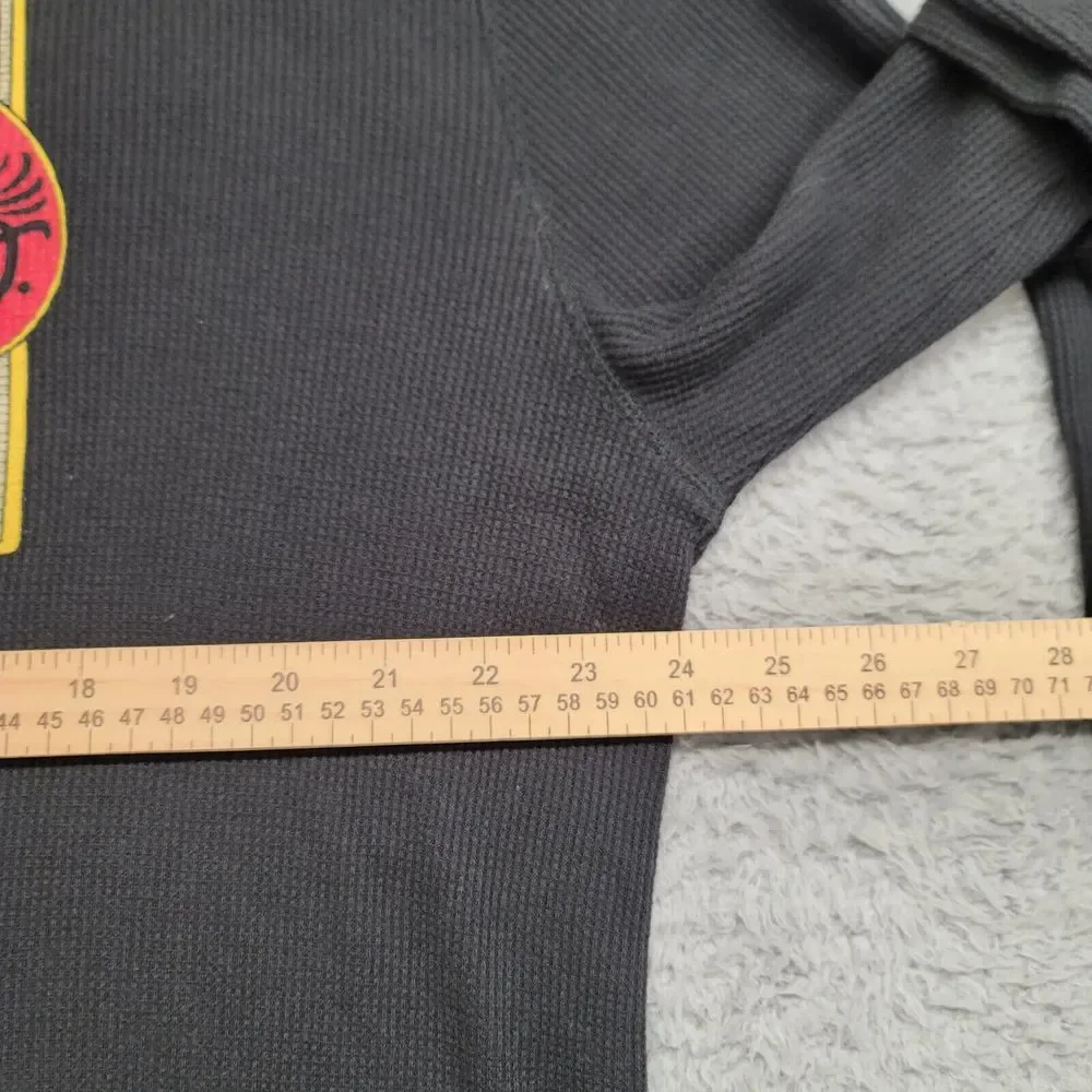 Levis Shirt Mens 2XL Black Thermal Long Sleeve Vintage Logo‎ California Bear
